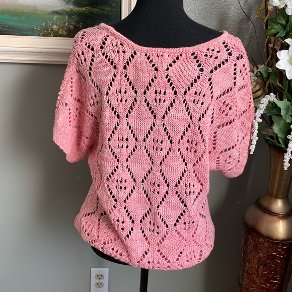 Leo & Nicole Women’s Pink Knit Sweater Blouse Size Large - Picture 5 of 15